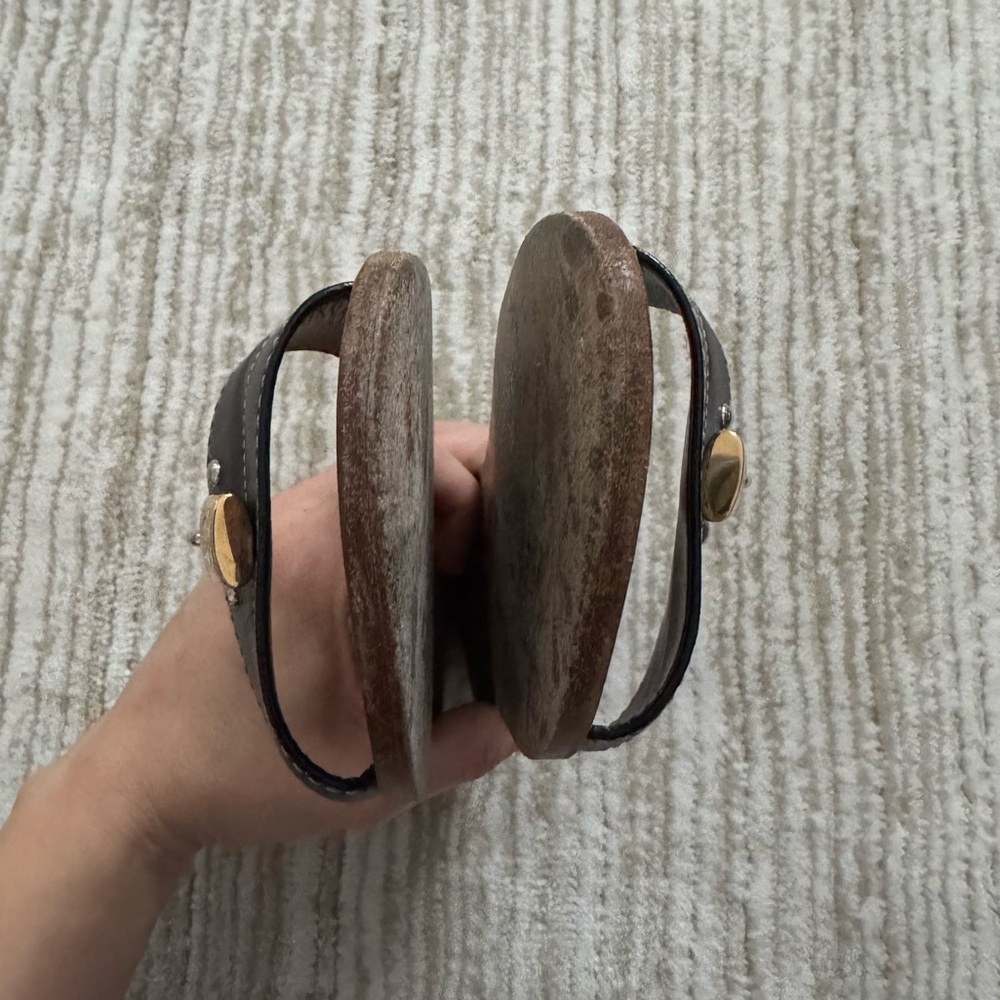 Louis Vuitton Lock It Leather Slides Mules Black size 38 - Picture 8 of 12